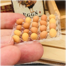Dollhouse miniature Eggs Farm Fresh on Egg tray
