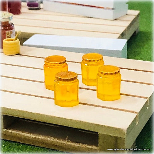 Dollhouse Miniature Honey Jars