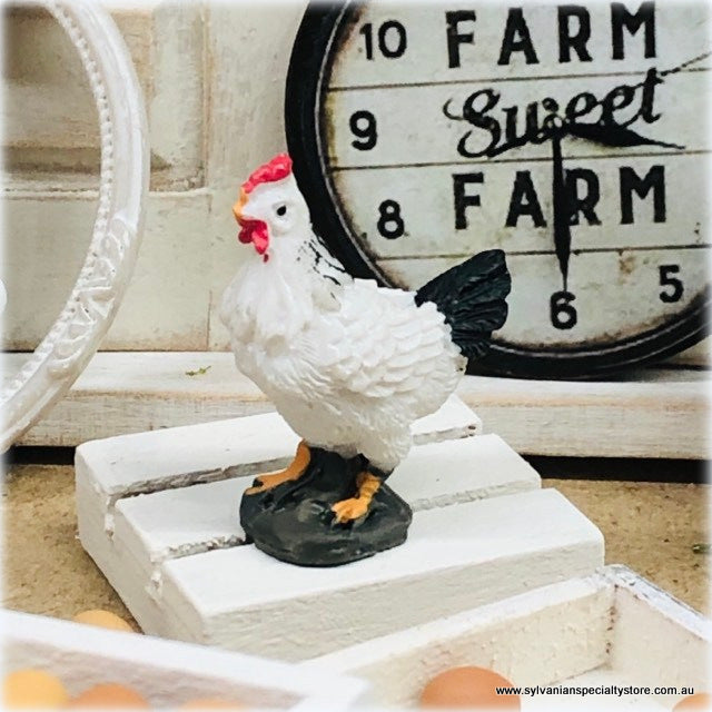 Dollhouse Miniature hen figurine farmhouse rustic