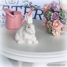 Dollhouse White rabbit miniature Easter painted