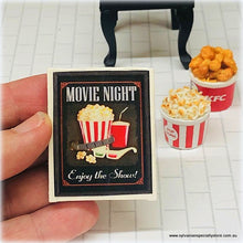 Dollhouse miniature Movie Night show sign