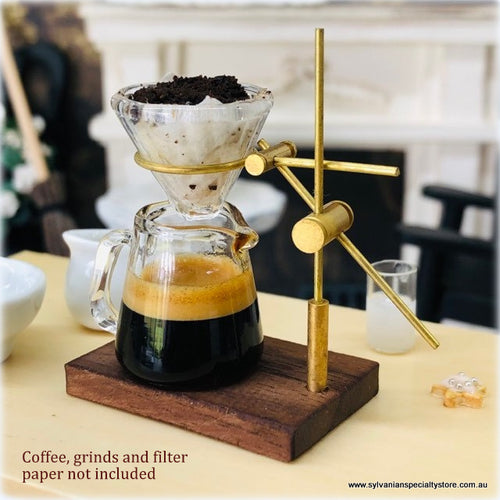 Coffee Brewing Kit - Glass - 4.5 cm high - Miniature - Can make real miniature coffee!
