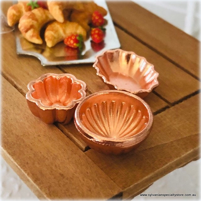 Dollhouse miniature bundt pans baking day