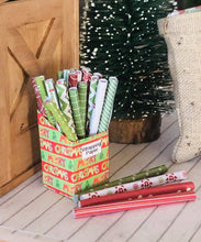 Box of Christmas wrapping paper - These Do not Unroll -  Miniature