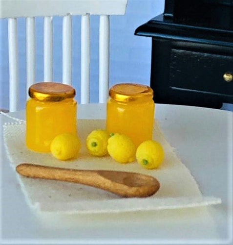Dollhouse miniature Lemon curd making set