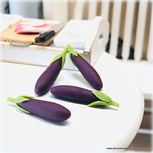 Dollhouse Miniature purple eggplants market