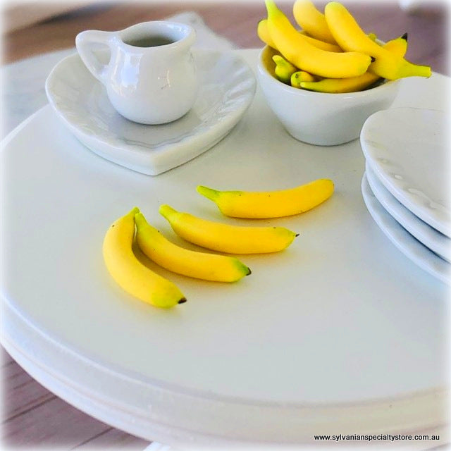 Dollhouse miniature bananas fruit bowl