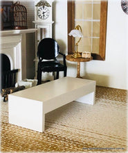 Low Modern White Table or Shelf - Miniature
