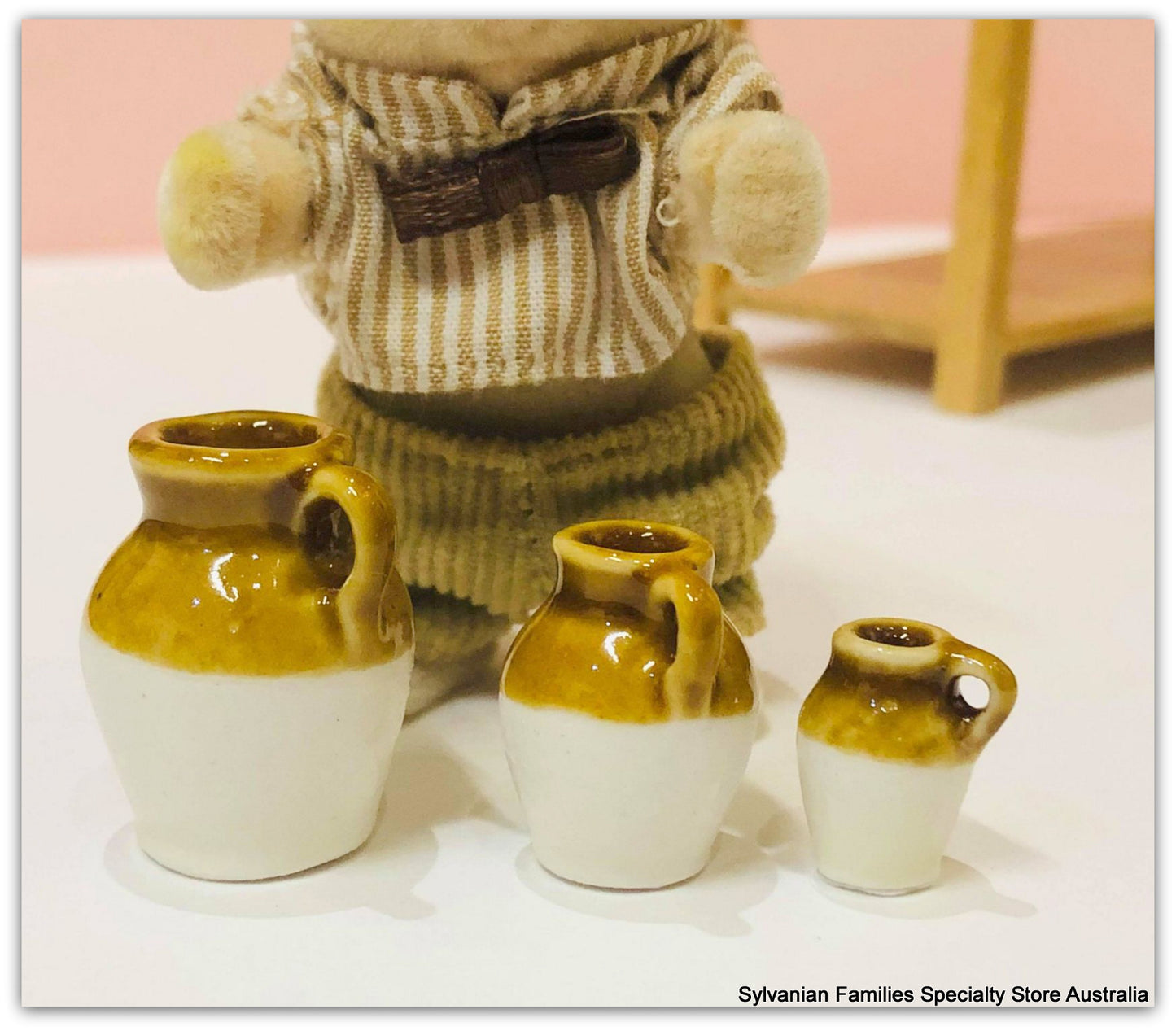 Stoneware jars x 3