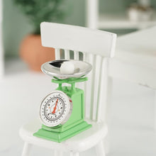 Dollhouse miniature vintage style green kitchen scales
