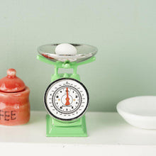 Dollhouse miniature vintage style green kitchen scales