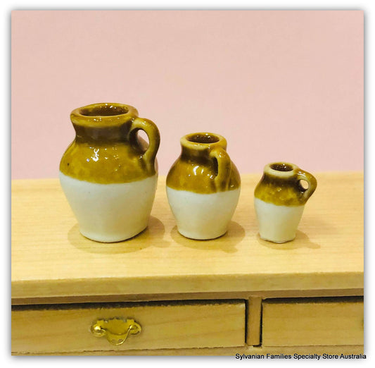 Stoneware jars x 3