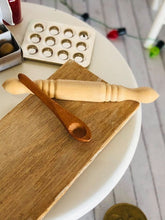 Dollhouse miniature kitchen baking wooden spoon rolling pin