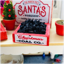 Coal for Christmas in Crate - 3 cm x 3 cm  - Miniature