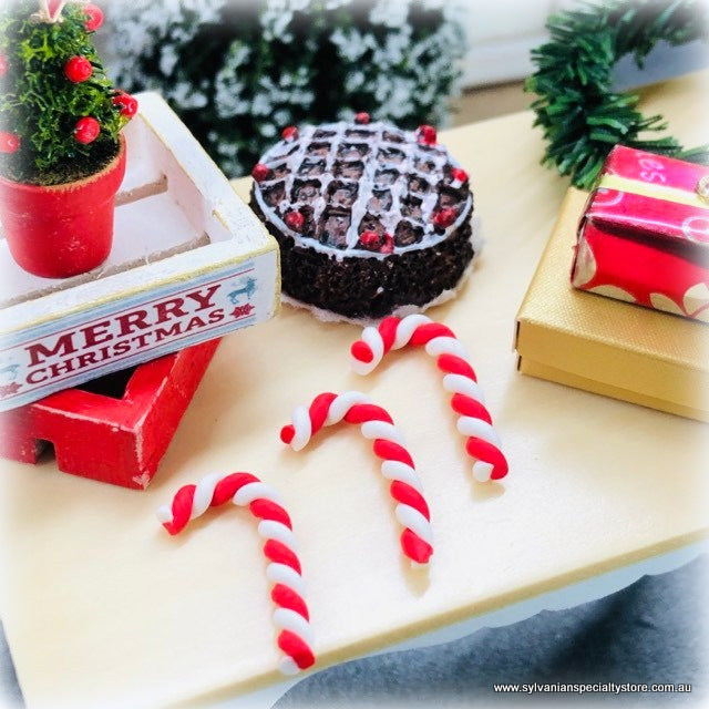 Candy Canes x 3  - Miniature