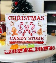 Sign - Christmas Candy Store - 4cm - Miniature