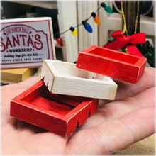 Dollhouse miniature christmas wooden crates