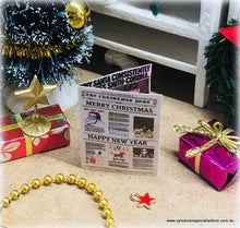 Dollhouse Christmas newspaper