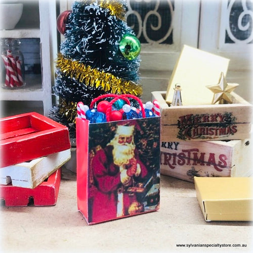 Dollhouse miniature Christmas decoration bag