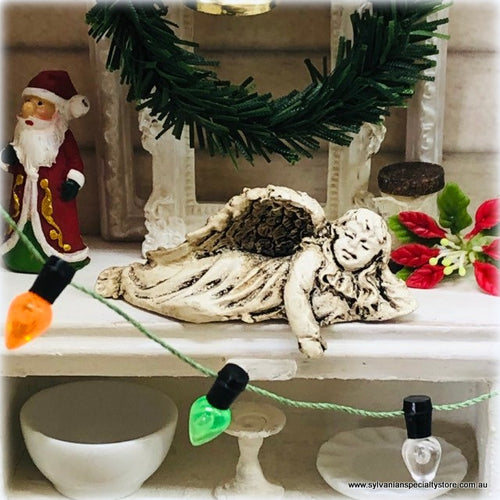 Dollhouse Miniature Angel Cherub Shelf Sitter ornament
