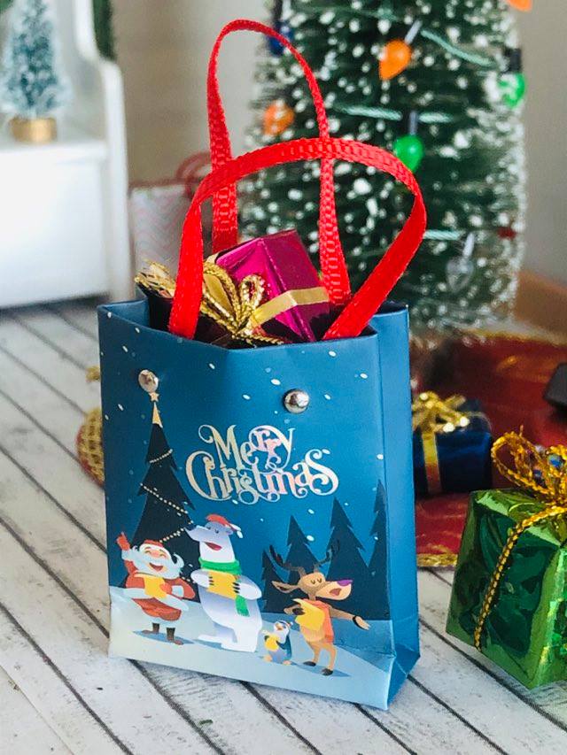 Christmas Paper Gift Bag - Miniature