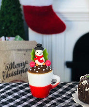 Dollhouse miniature christmas farmhouse minis festive scene