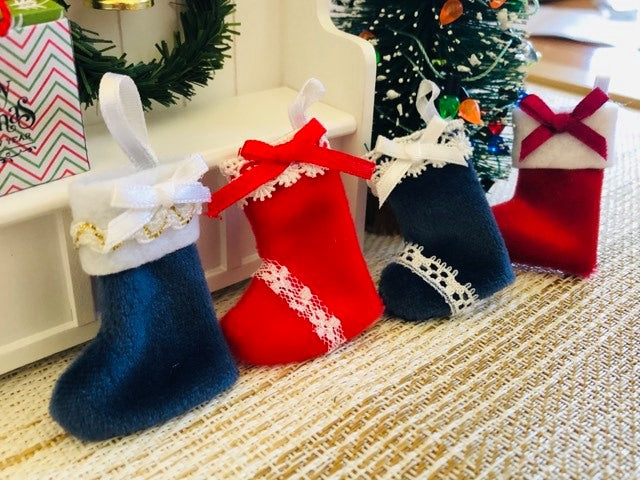 Plush Christmas Stocking - Set of 4 - Miniature