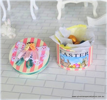 Easter Decorated Box with Eggs - Miniature