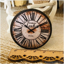 Large Rustic Farmhouse Style Clock - Style 1 - Miniature