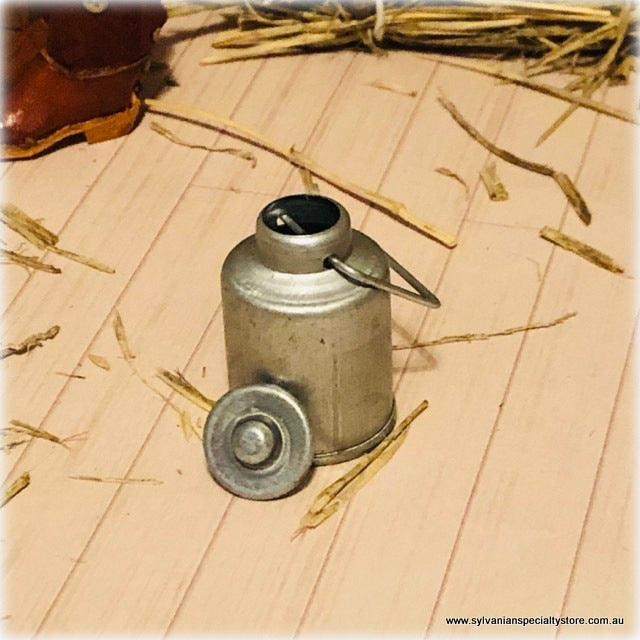 Dollhouse miniature farmhouse milk churn metal