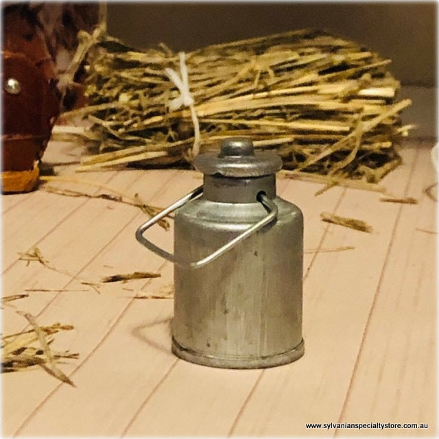 Dollhouse miniature farmhouse milk churn metal