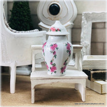 Dollhouse ginger jar miniature pink floral