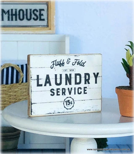Laundry Sign - Miniature