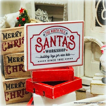 Dollhouse Christmas Sign Santa's workshop