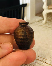 Dollhouse farmhouse miniature aged brown vase