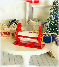 Dollhouse miniature paper dispenser red shop christmas