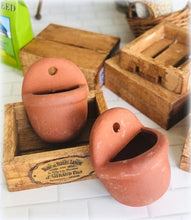Dollhouse terracotta wall planter pots
