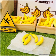 Dollhouse miniature bananas fruit bowl
