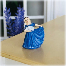 Dollhouse figurine ornament blue lady