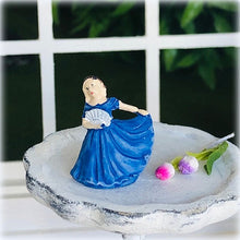 Dollhouse figurine ornament blue lady