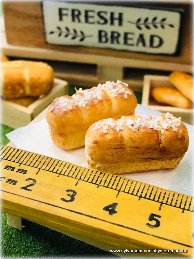 Dollhouse miniature bakery bread loaf loaves sprinke