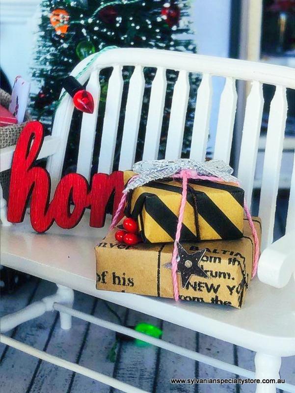 Brown Paper Wrapped Gifts - Miniature