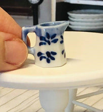 Floral blue jug - Miniature