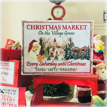 Dollhouse Miniature Christmas market on the green