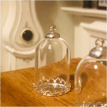 Glass Dome - Silver base - 3 cm high - Dollhouse Miniature