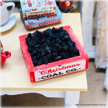 Coal for Christmas in Crate - 3 cm x 3 cm  - Miniature