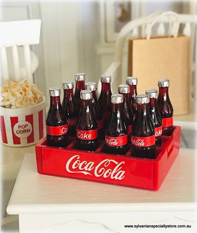 Coca Cola Bottles in Crate - 12- Miniature – Dollhouse Accessories Australia Coca Cola Bottles in Crate - 12- Miniature – Dollhouse Accessories Australia