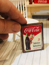 Dollhouse Miniature Coca Cola Sign