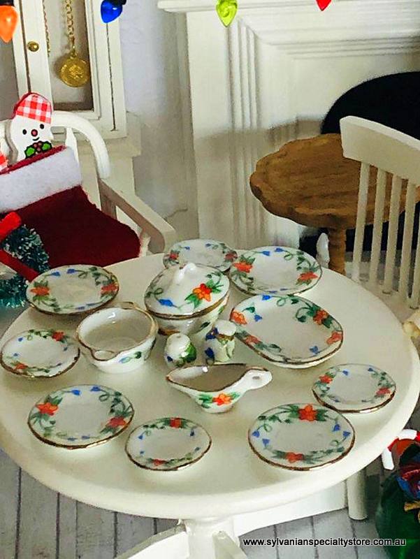 Dinner Set - 15 pieces - Orange & Blue -  Miniature