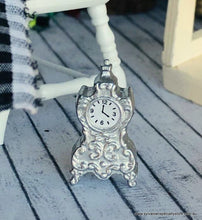 Silver Mantle Clock - miniature